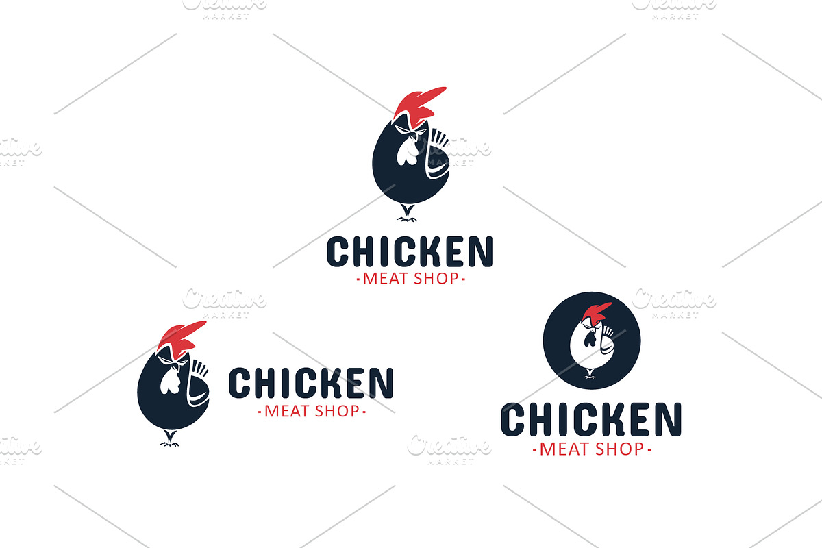 Chicken Meat Shop Logo Template, a Branding & Logo Template by What a Story (Photo 3 of 5)