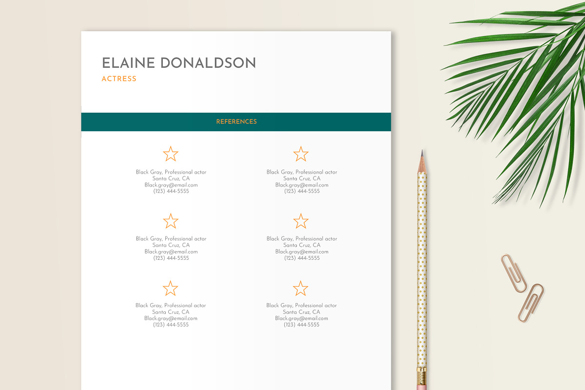 Actor, Actress Resume, a Resume Template by Stanin Studio (Photo 6 of 10)