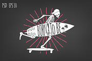 Skeleton Surfer, a Person Illustration by Vector Market (Thumbnail 1 of 6)