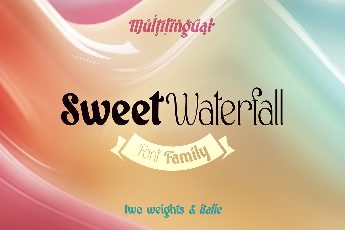 Sweet Waterfall, a Serif Font by Sentavio (Photo 1 of 11)