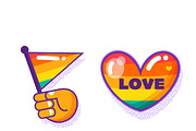 Colorful LGBTQ Label Set, an Object Graphic by MISS CHATZ (Thumbnail 3 of 3)