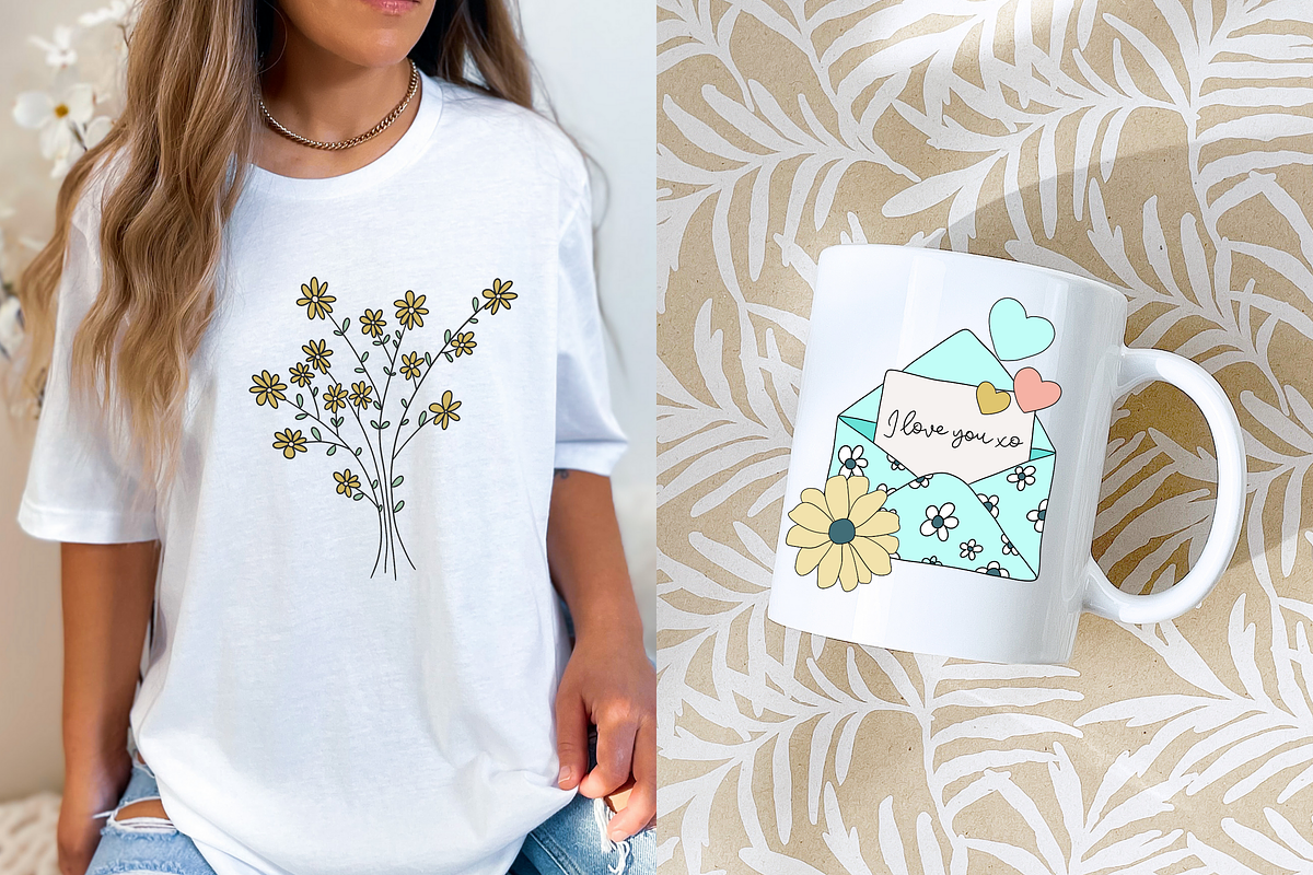 Cute Pastel Spring Doodle Clipart, an Object Graphic by Murphy & Frank (Photo 8 of 8)