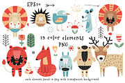 Nursery Art Scandinavian Animals, an Animal Illustration by Nursery Art (Thumbnail 2 of 12)