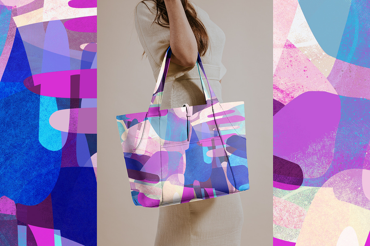 Abstract Cool Colors, a Pattern Graphic by MalyskaStudio