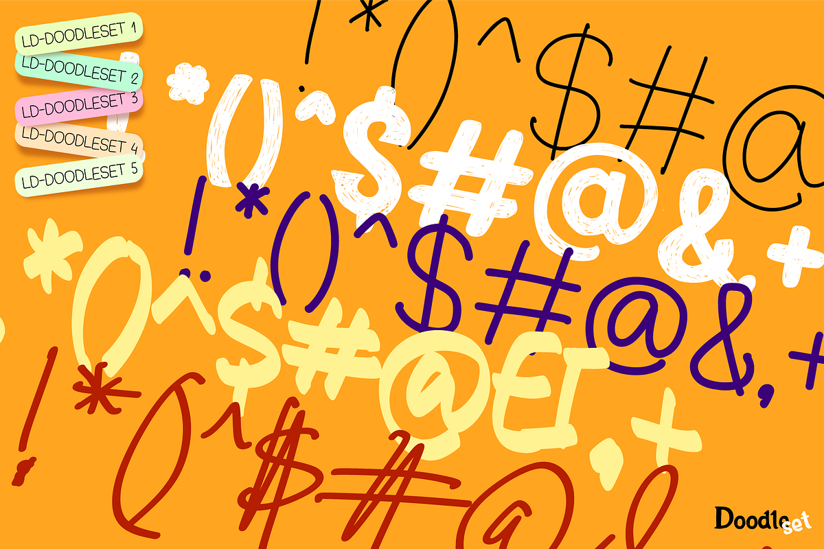 DOODLESET. Font Family., a Handwritten Font by Luxfont (Photo 4 of 8)