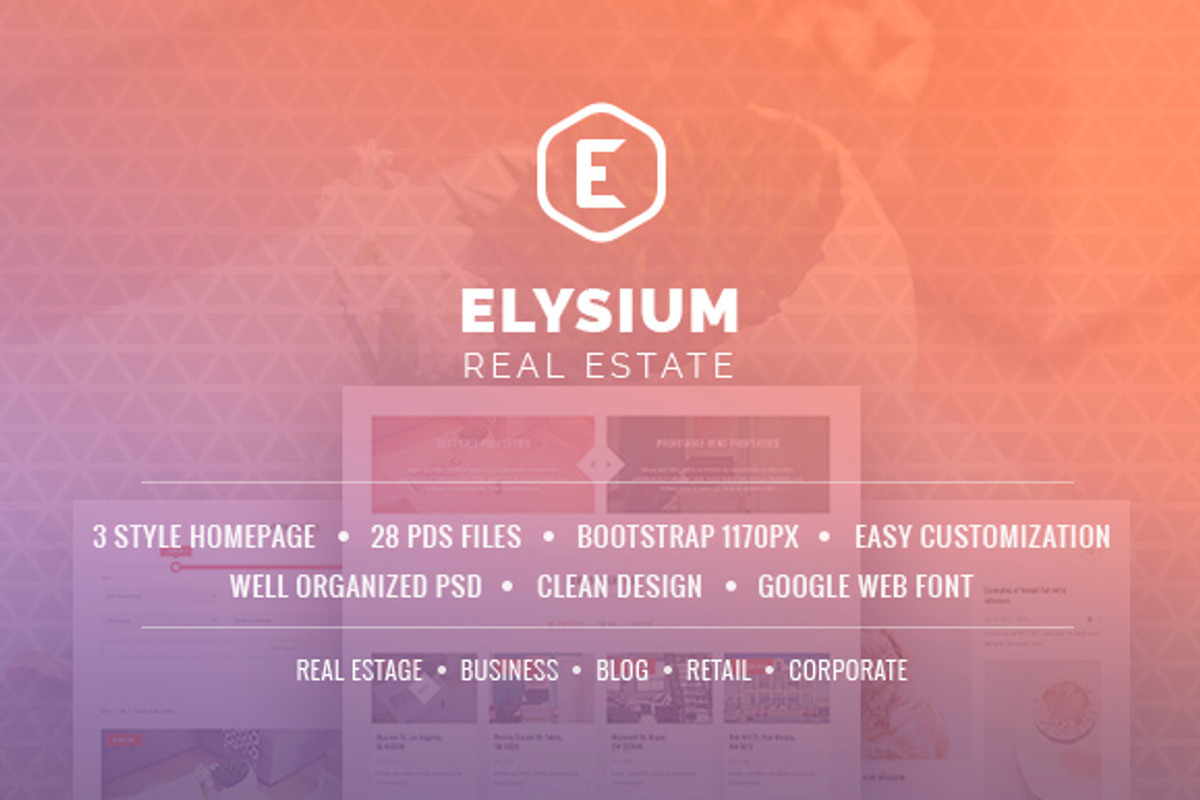Elysium - Real Estate PSD Template, a Websites & App Template by ArtStyles (Photo 1 of 29)