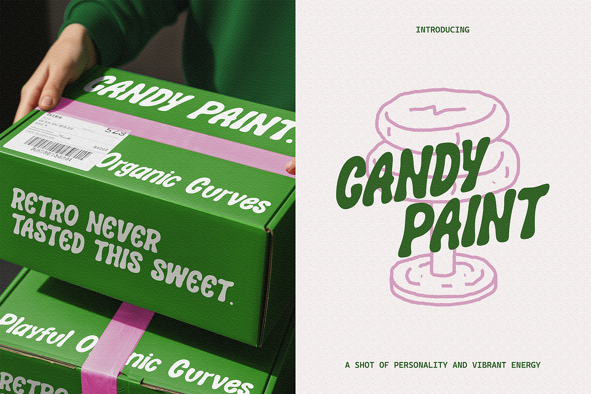CandyPaint - Retro Groovy Font, a Sans Serif Font by Typeparties (Photo 7 of 9)