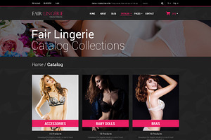 Fair Lingerie Ecommerce PSD Template