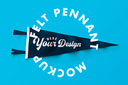Felt Pennant Mockup, a Product Mockup by Jacob Waites (Thumbnail 1 of 5)