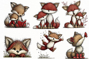 Whimsical fox Mother's day clipart, an Illustration by Designworld (Thumbnail 3 of 7)