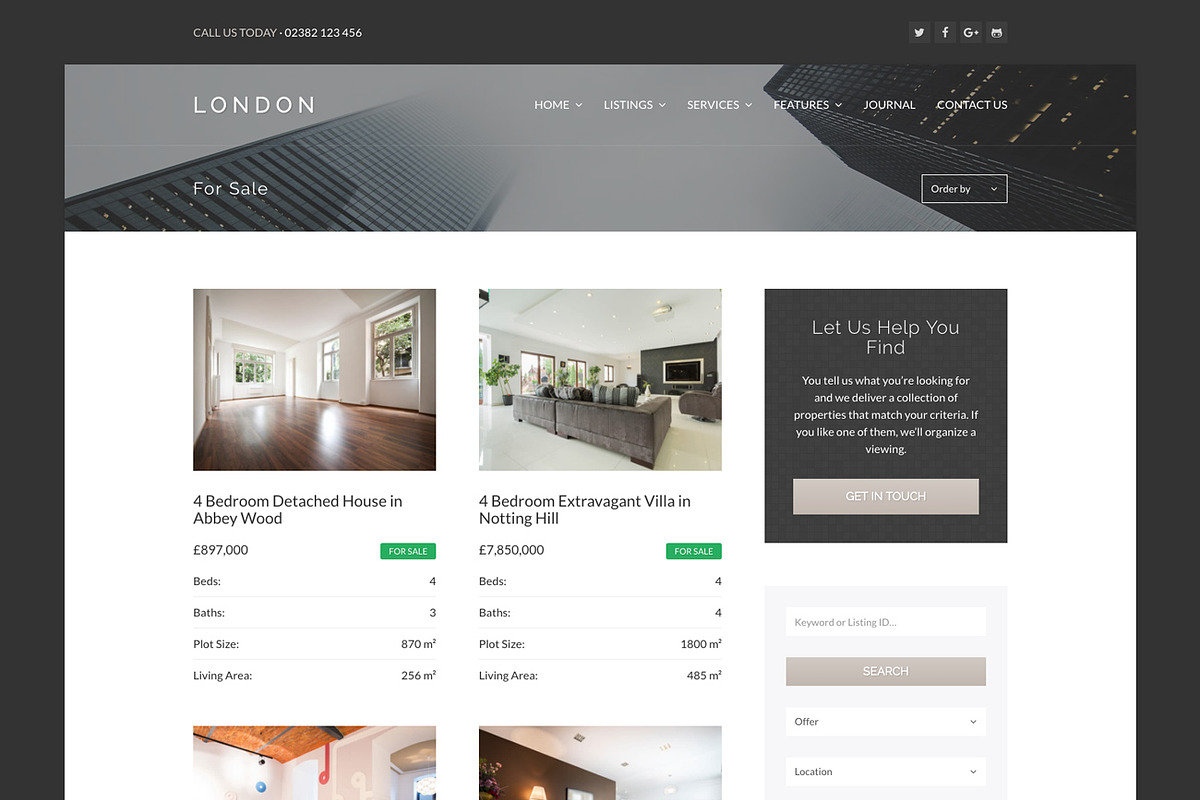 Real Estate WordPress WPCasa London, a WordPress Template by WPCasa (Photo 6 of 6)
