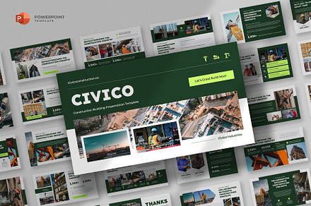 Construction Engineering Powerpoint, a Presentation Template by fluffstudio