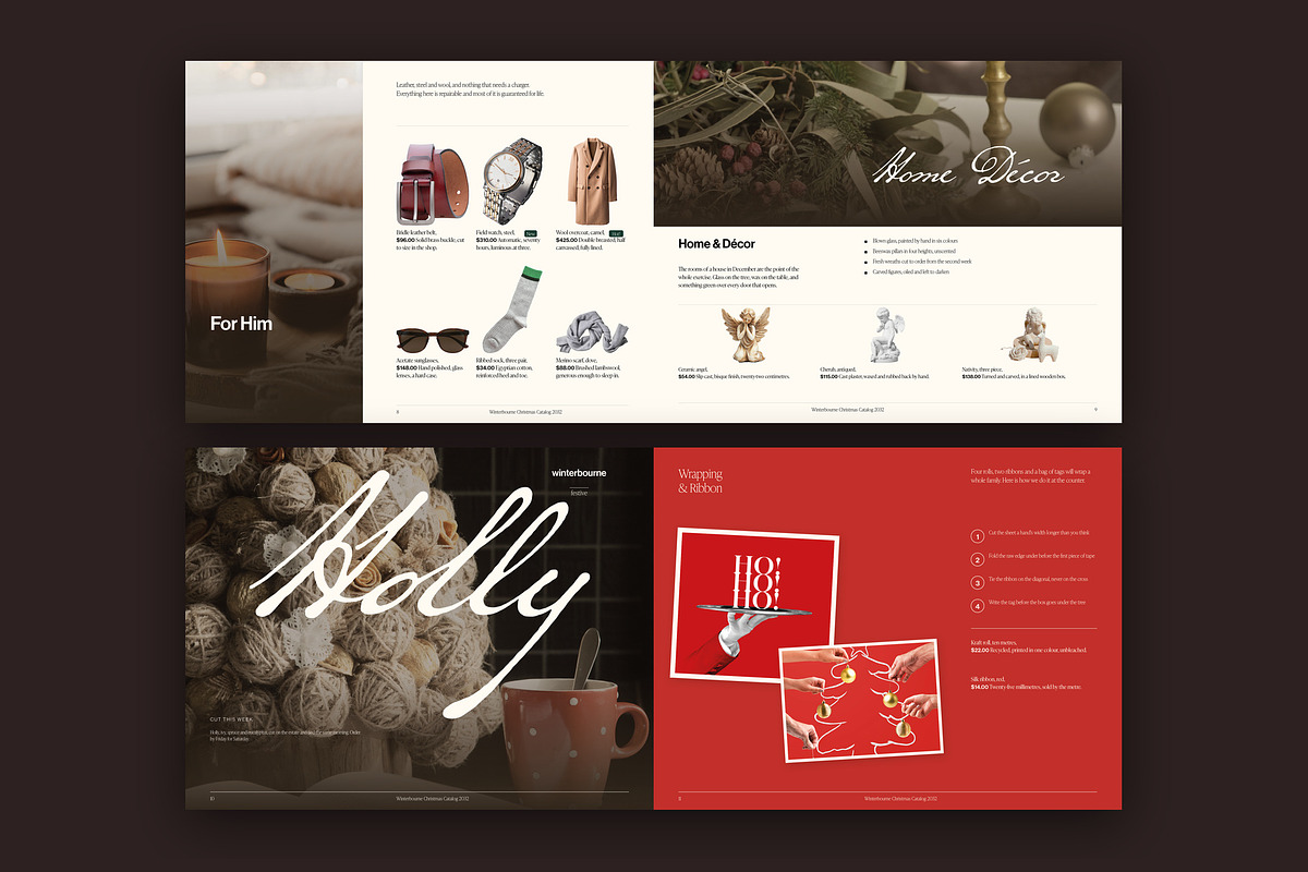 Landscape Christmas Catalog Template, a Brochure Template by BrandPacks (Photo 4 of 7)