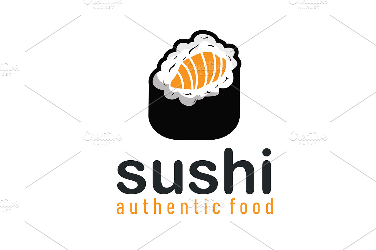 Japanese food design sushi logo