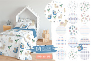 Cute llama set print and pattern, an Animal Illustration by Piixypeach (Thumbnail 4 of 6)