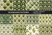 Olive Trellis Seamless Patterns, a Pattern Graphic by Inknfolly (Thumbnail 4 of 4)