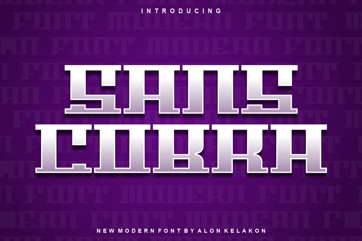 Sans Cobra Font, a Serif Font by alon kelakon (Photo 1 of 5)
