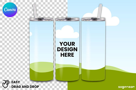 20 oz Tumbler Canva Mockup, a Mockup by svgocean