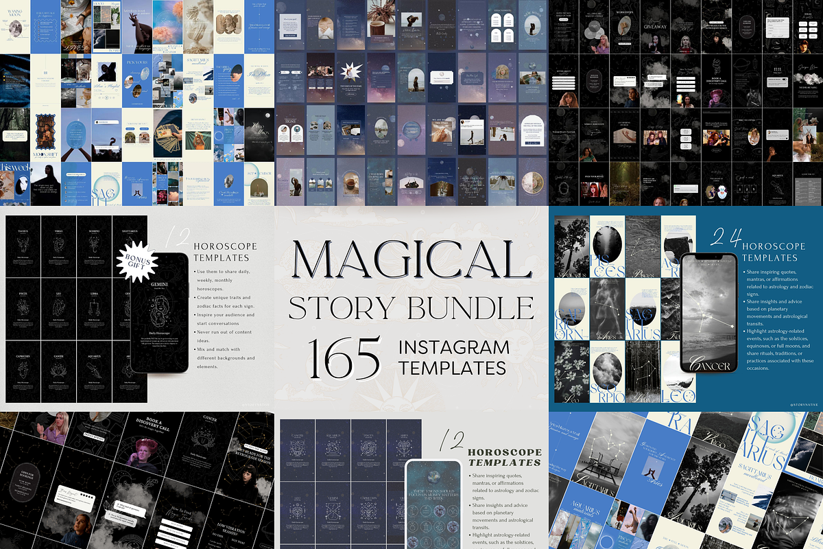 Astrology Instagram Story Templates, a Social Media Template by Story Native (Photo 1 of 10)