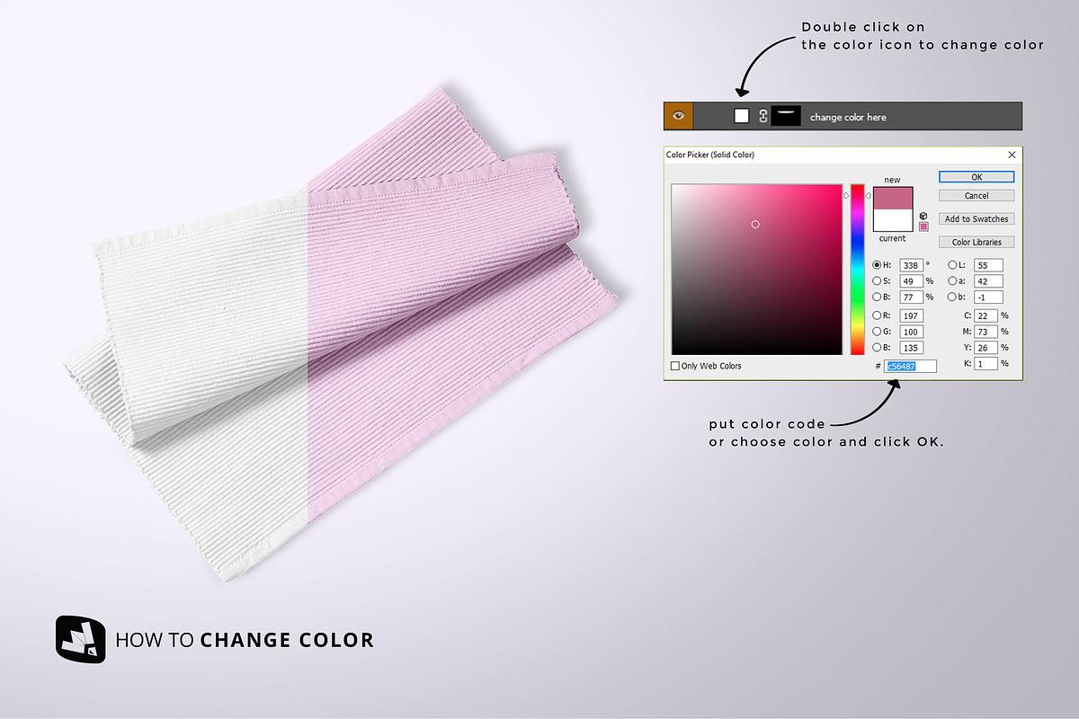 Top View Cloth Table Mat Set Mockup, a Product Mockup by Designertale