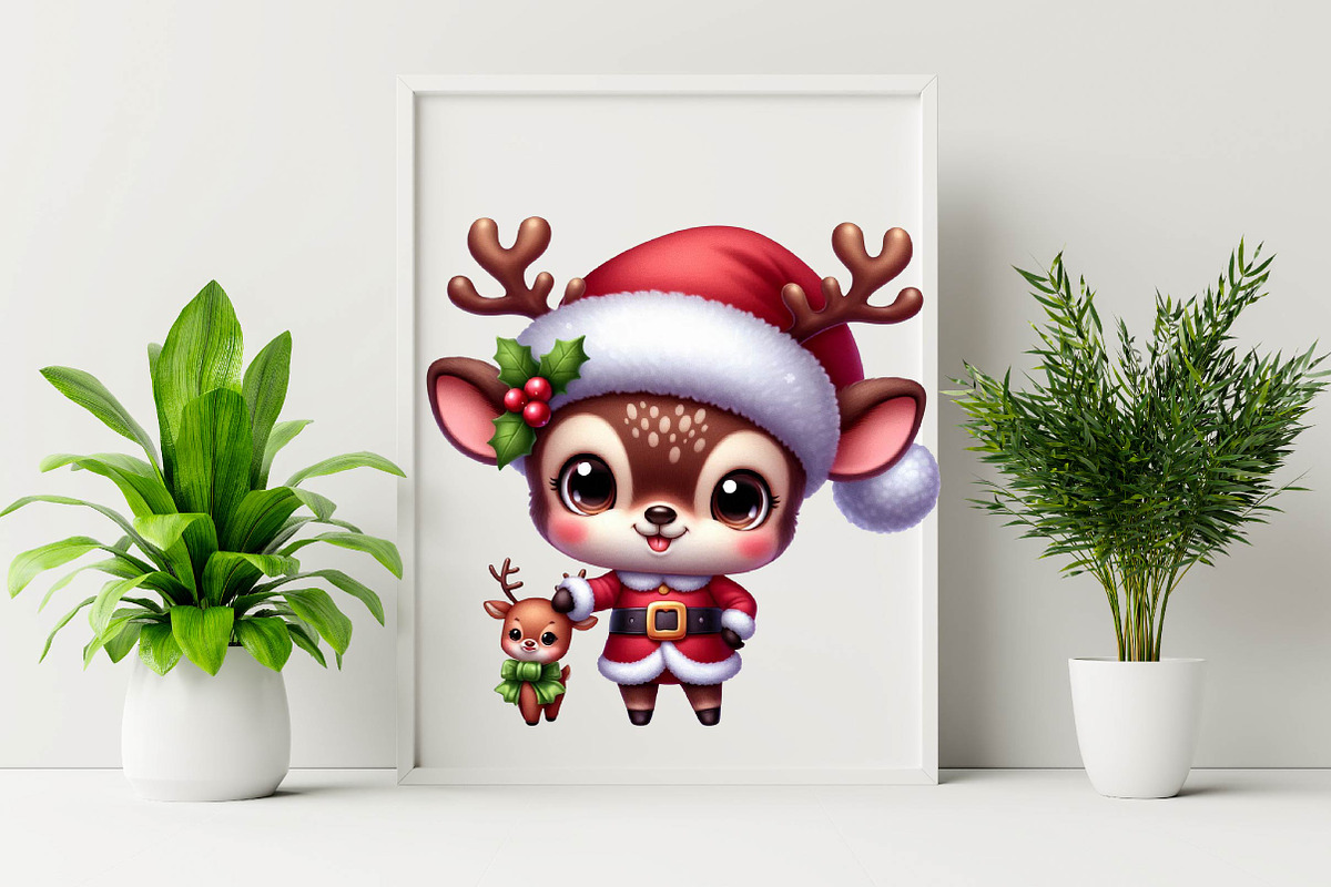 Baby Deer Christmas Sublimation Clip, an Illustration by SVGArt (Photo 8 of 8)