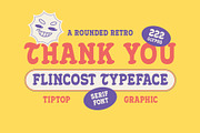 Flincost – Rounded Retro Font, a Serif Font by Tiptop Graphic (Thumbnail 10 of 10)