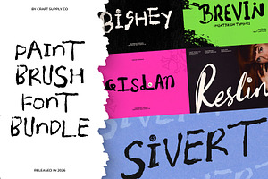 Paintbrush Font Bundle, a Handwritten Font by Craft Supply Co.