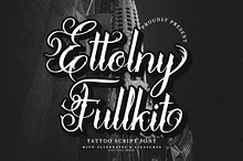Ettolny Fullkit | Tattoo Script Font