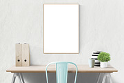 poster frame mockup A2 / 50x70cm, a Print Template by PinkJellyfish (Thumbnail 4 of 9)