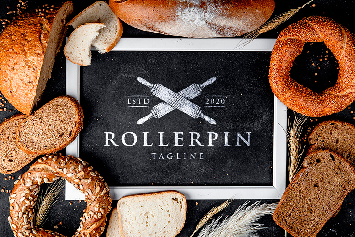 Cooking Roller Pin Logo Template, a Branding & Logo Template by vectorwithin (Photo 3 of 3)