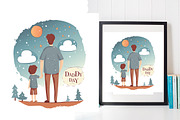 Father Day Vector Illustrations, an Object Graphic by Evgeniia (Thumbnail 7 of 10)