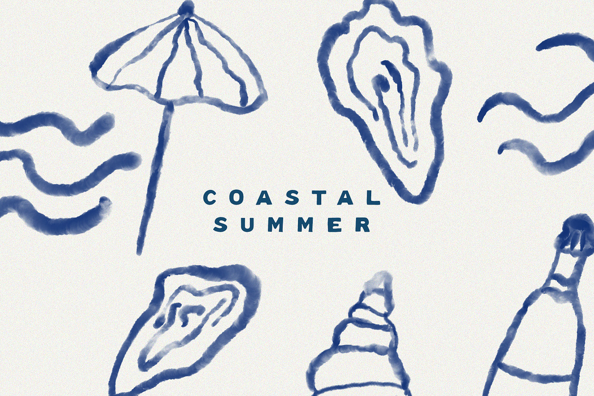Coastal Icons & Hand Drawn Frames, an Object Graphic by Laras Wonderland (Photo 16 of 16)