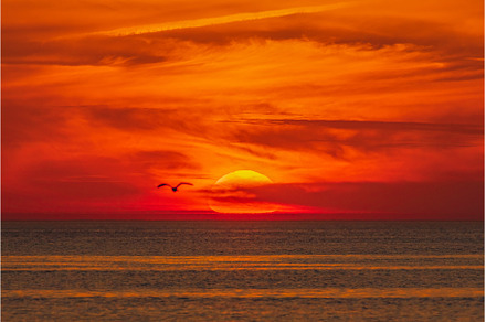Beautiful summer sunset over beach, a Nature Photo by Lukas Jonaitis SHOP