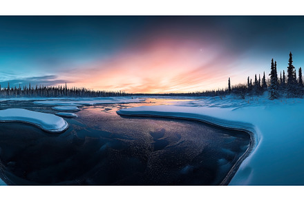 Scenic winter landscape with a, a Nature Photo by Sergey Kotenev
