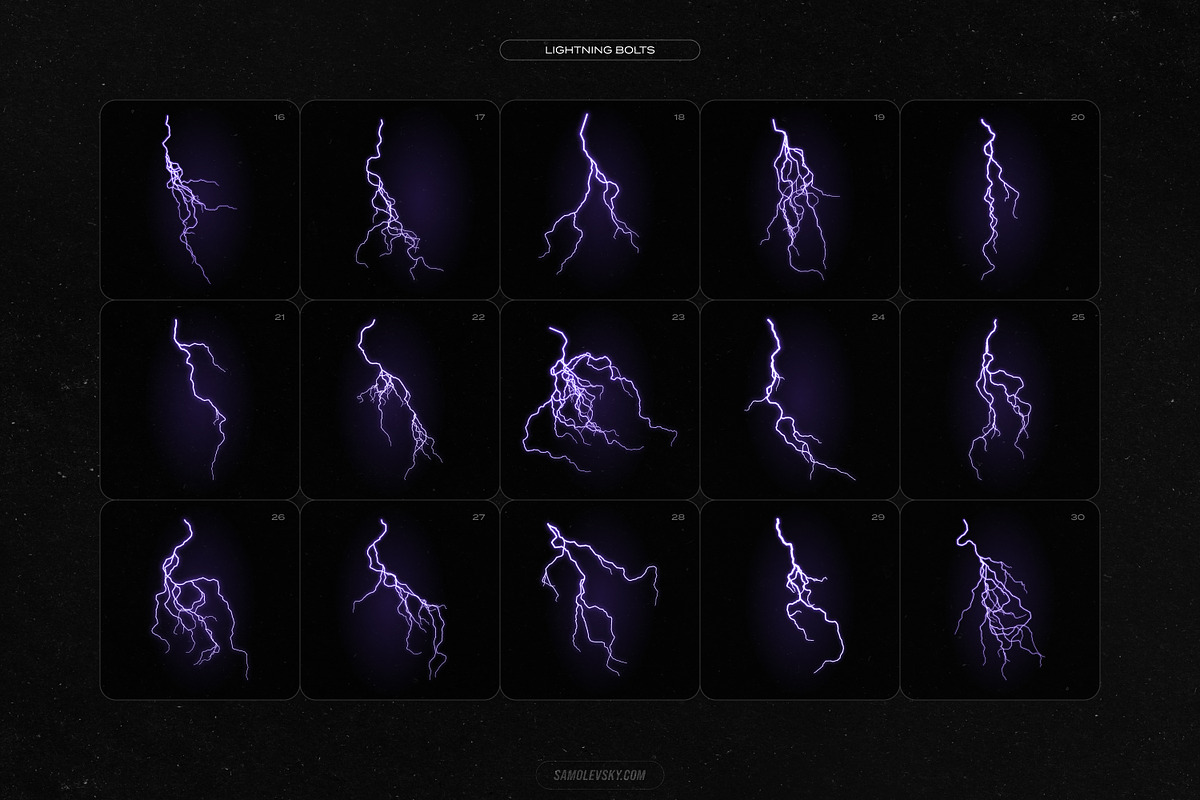 Lightning Bolts & Lens Flares Bundle, a Shape Add-On by Samolevsky (Photo 6 of 16)