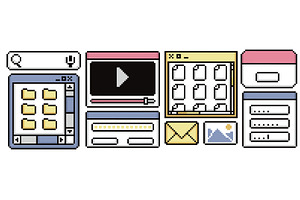 UI pixel frame collection, a Technology Illustration by art PVP - market