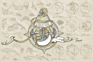 Nautical illustrations set 