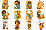 Fall Camping Clipart Woodland Animal, a Seasonal Illustration by SugarCloudStudioArt (Thumbnail 2 of 10)
