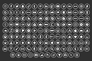 Circle Outline Social Media Icons, an Icon by Running With Foxes (Thumbnail 5 of 8)