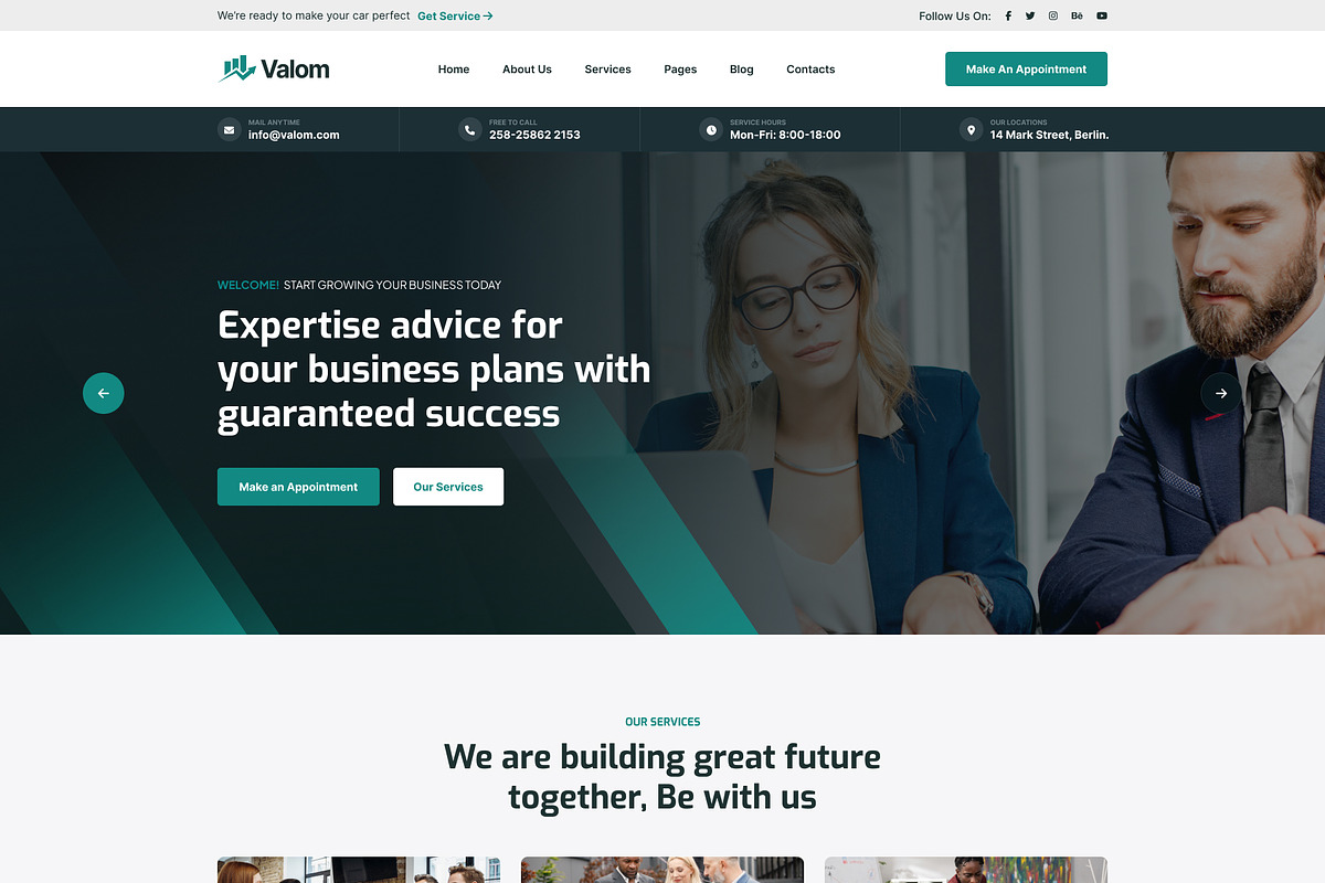 Valom - Consultancy HTML Template, a HTML Template by AliThemes (Photo 5 of 6)
