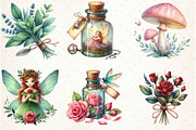 Fairy Apothecary Watercolor Clipart, an Illustration by Libby Wishes (Thumbnail 4 of 7)