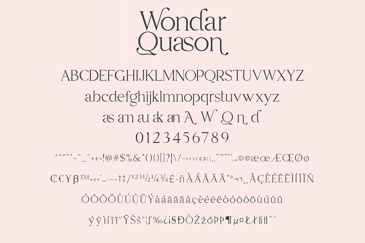 Wondar Quason Classic Serif Typeface, a Serif Font by Maulana Creative (Photo 9 of 10)