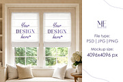 Double Roman Blind Curtain Mockup, a Household Mockup by Mie Mockup Studio (Thumbnail 2 of 7)