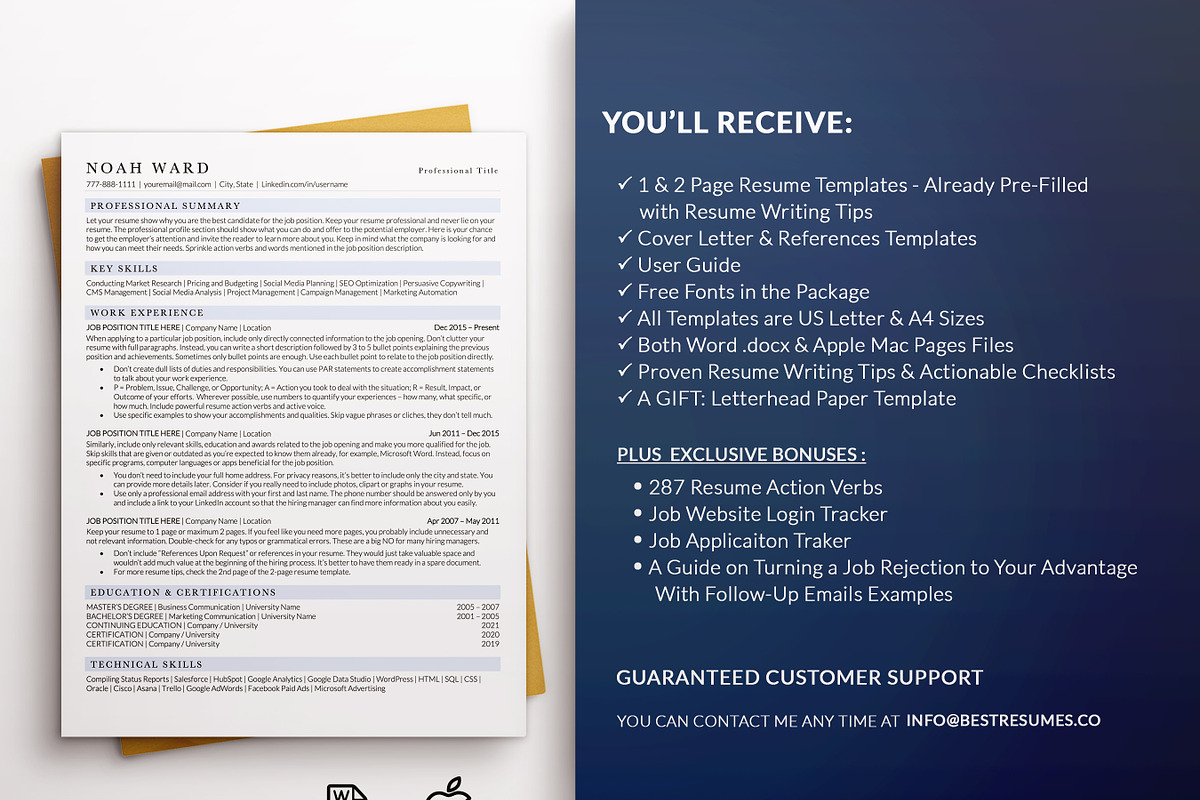 ATS Executive Resume Template Word, a Resume Template by BestResumes.Co (Photo 5 of 9)