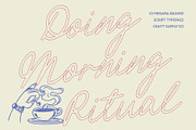 CS Megara Dashed, a Script Font by Craft Supply Co. (Thumbnail 5 of 8)