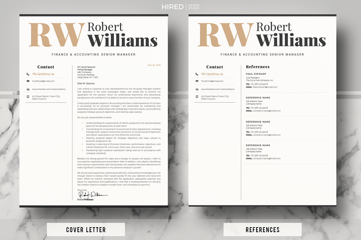 Accountant Sales Resume Cover Letter, a Resume Template by HIRED Design Studio (Photo 4 of 10)