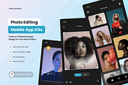 Photo Editing Mobile Apps UI Kits, an UI Kit Template by SquidPixey (Thumbnail 1 of 3)