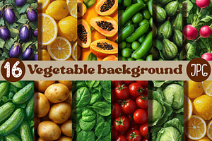 Vegetable background, an Illustration by Sublimation Artist