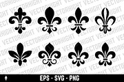 Fleur-de-lis icons, an Object Graphic by Vectorhight (Thumbnail 2 of 3)