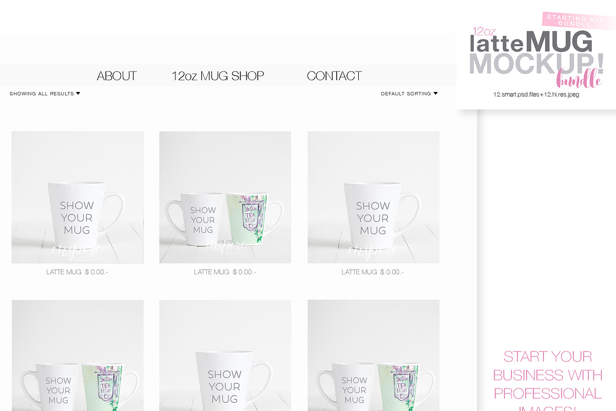 12oz Latte Mug Mockup Startin Bundle, a Product Mockup by Inspire Mockups (Photo 3 of 5)